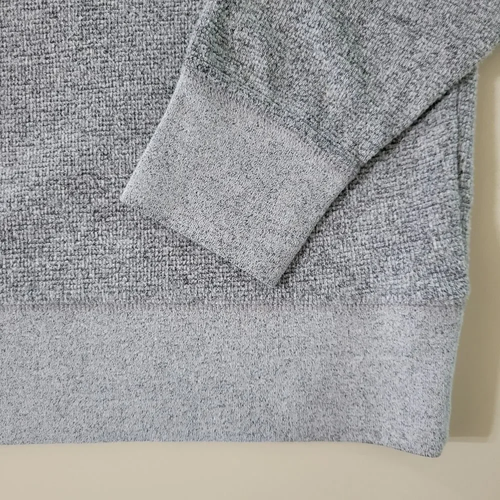 Banana Republic Men's Gray Ultra-soft Waffle-knit Pullover Crew Long Sleeve Top